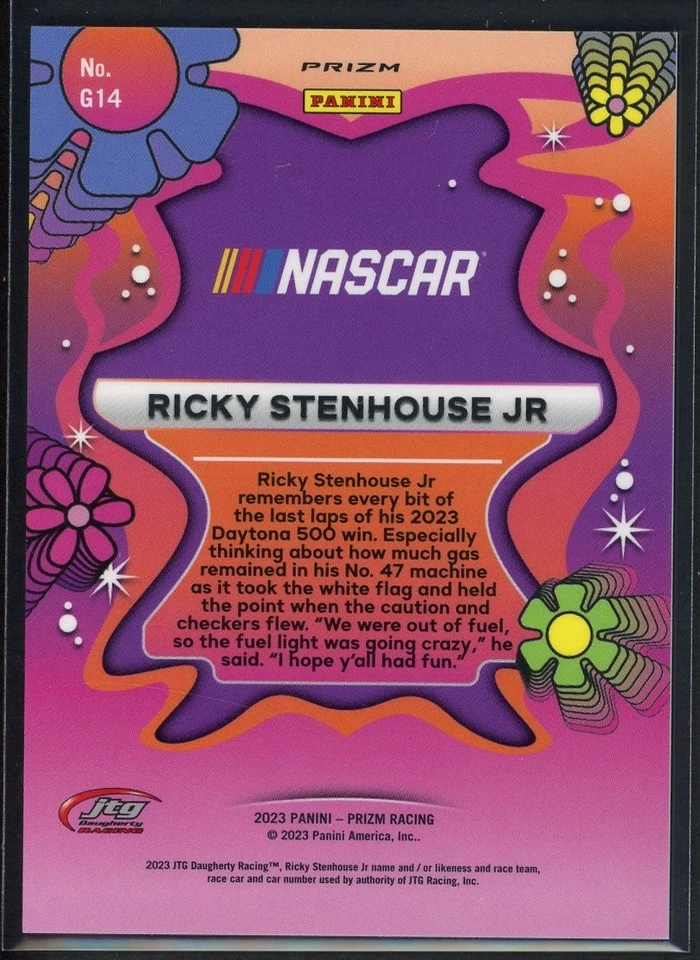 2023 Panini Prizm Racing Ricky Stenhouse Jr.  Groovy - Image 2 of 2