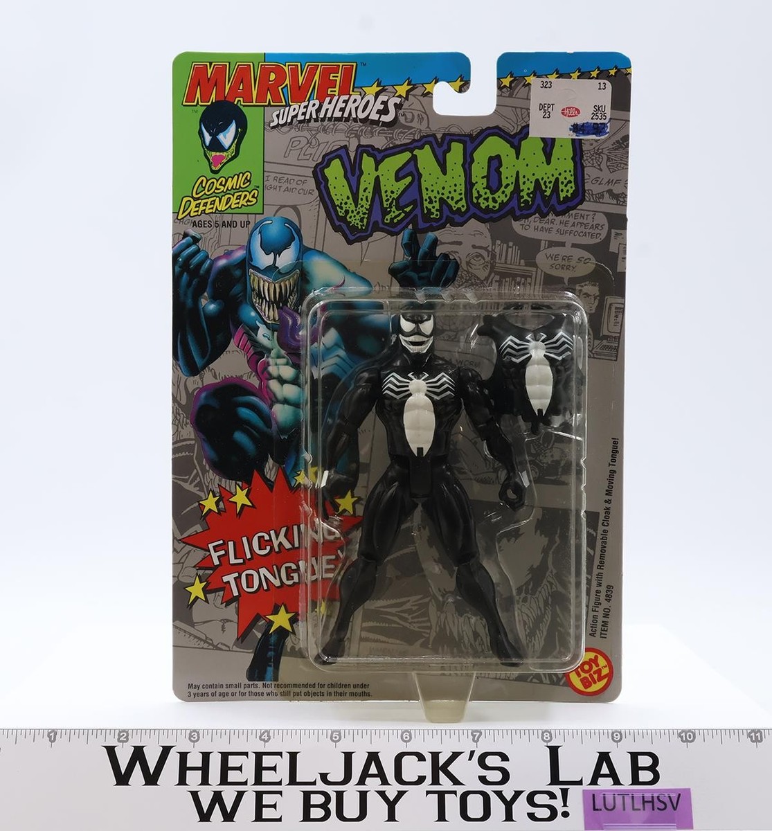 Venom Flicking Tongue Marvel Super Heroes 1992 Toy Biz Vintage