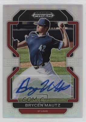 2022 Panini Prizm Draft Picks Silver Prizm Auto Brycen Mautz #PDP59 Auto 3q8