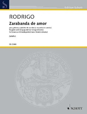 Zarabanda de amor | Joaquin Rodrigo | Deutsch | Broschüre | Partitur + Stimmen
