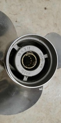 Boat Propeller Stainless Steel  10 5/8 × 12.                  13 spline