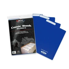 BCW Comic Book Dividers - Pack of 25 Blue - Foldable & Write On Tabs- Ships Free