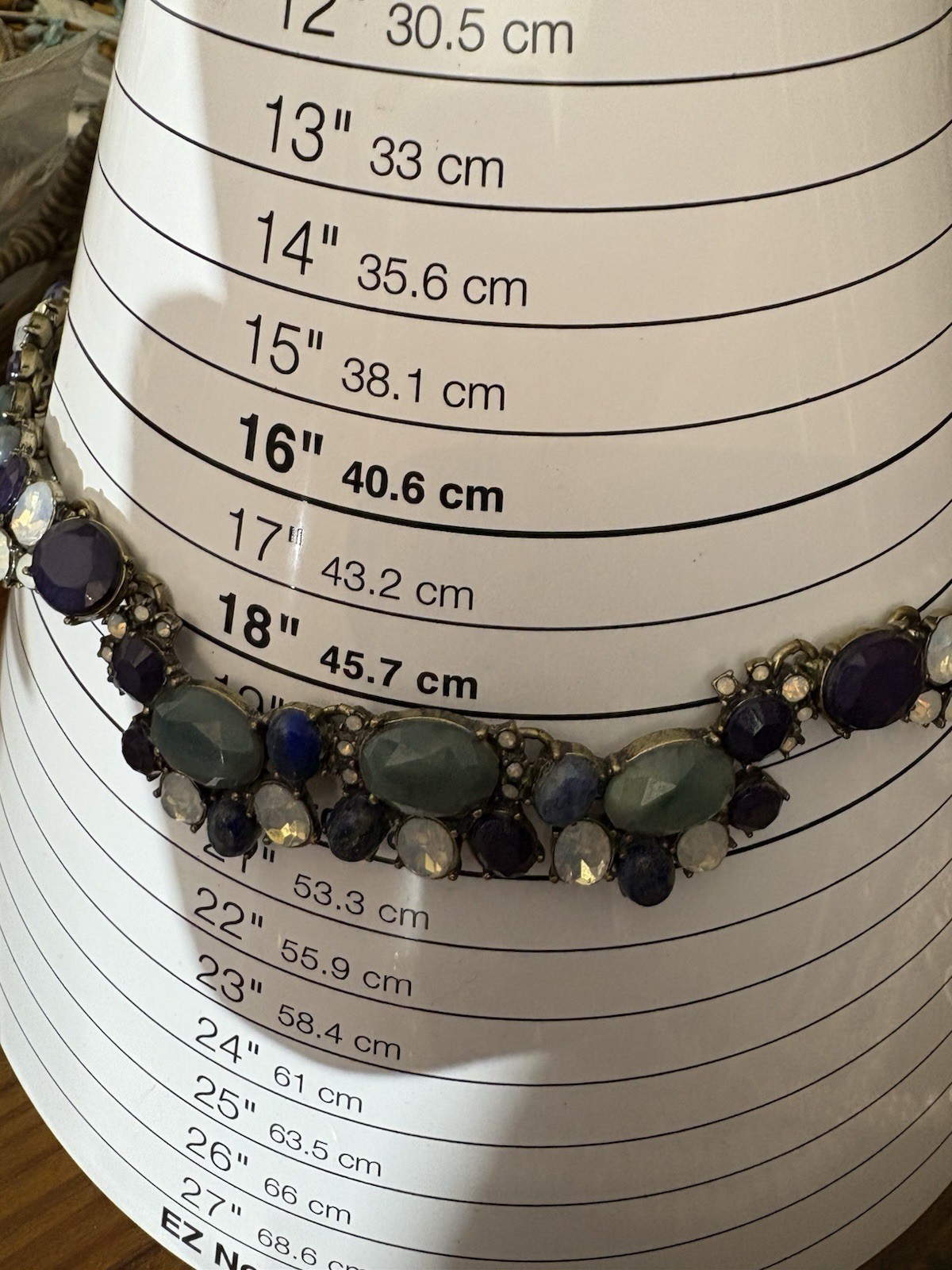 LOFT Multicolor Stone Statement Necklace Silver T… - image 3