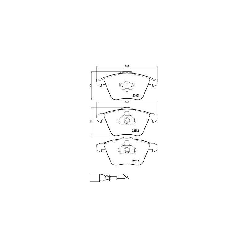 Brembo Jeu De Plaquettes De Frein P 85 079 - Image 3