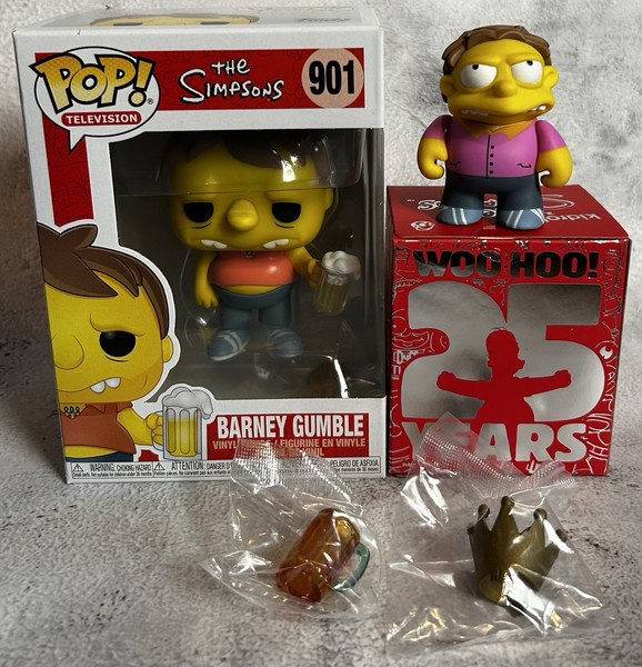 Simpsons Barney Gumble Bundle Funko 2020 Ovp + Kidrobot Figur 2015 Neu-image