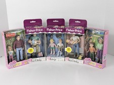 (5) Vintage Fisher Price Loving Family Doll Lot New In Box 1999 And 2006 