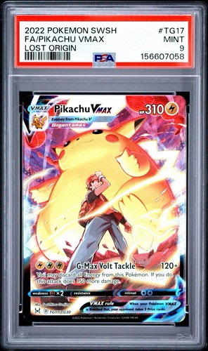 PSA 9 Pikachu VMAX Lost Origin TG17/TG30 Holo Pokemon Card FA Trainer Gallery