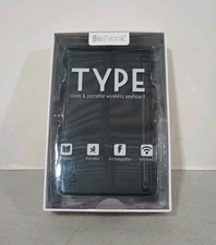 NIB SEALED FashionIt Type Wireless Keyboard Foldable Pocket Sz Bluetooth Black