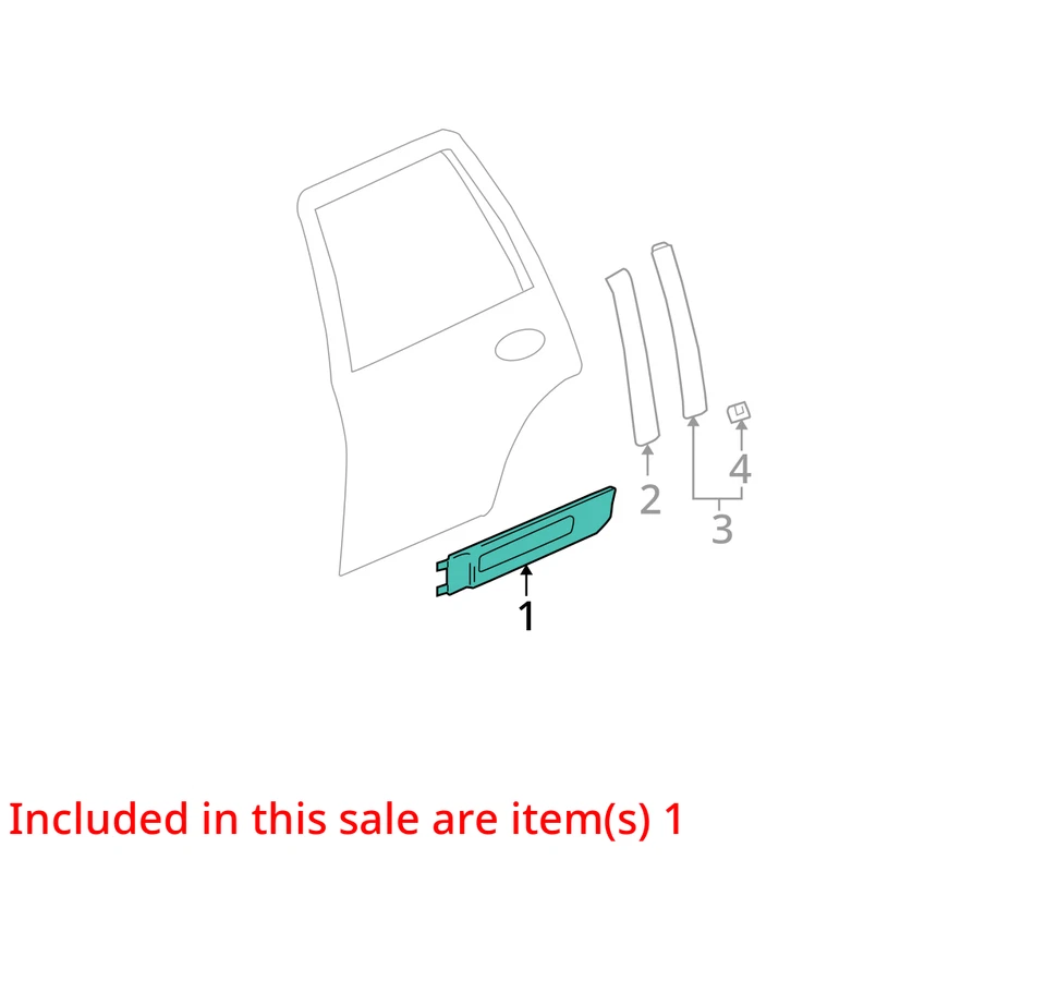 SE ADAPTA A 2002-2005 GMC ENVIY XL ENVIADO XUV MOLDING ASM RR S/D UPR 88944346 - NUEVO OEM Foto 2 de 3