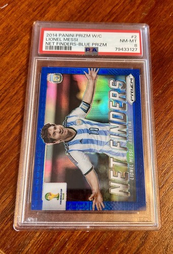 Lionel Messi [Blue Prizm] #2 card from 2014 Panini Prizm World Cup Net Finders