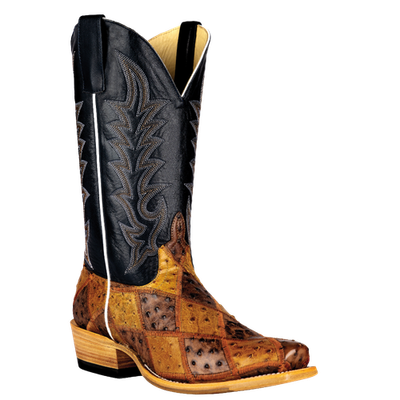 #ad Horse Power Men#x27;s Ostrich Leather Navy Blue Western Boot HP9514 $249.97