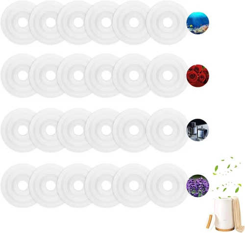 4 Flavors 24 Pcs Replacement Fragrance Disc for Towel Warmer Bucket Fragrance Sc