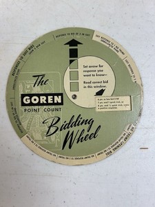 Goren Bridge Bidding Wheel Point Count System Guide Vintage Circa 1955