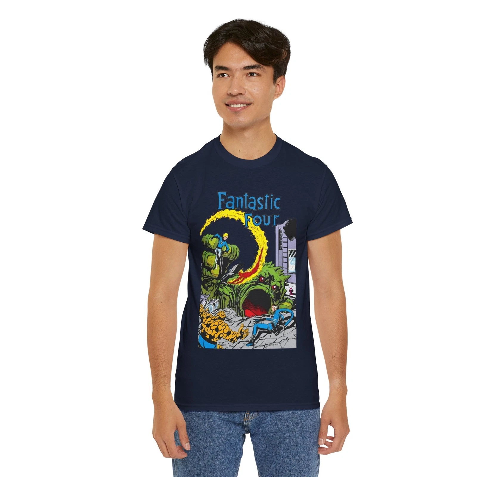 Fantastic Four T-Shirt - John Byrne Art - #1 Cover - Marvel Comics - Human Torch