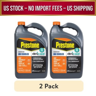 (2 pack) Prestone Dex-Cool Anitfreeze/Coolant Concentrate, 1gal