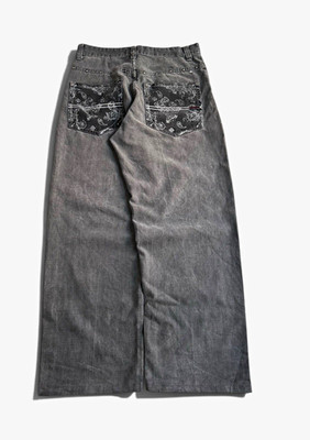Grail! Southpole Paisly Baggy Jeans Denim Wide Leg Jesse Pinkman W34 Y2K 2000