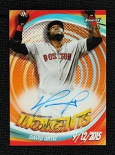 2025 Topps Finest Moments Orange Refractor 21/25 David Ortiz Auto HOF 1c2s