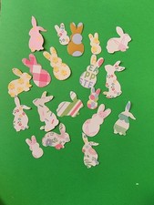 5 Assorted Easter Bunny  Peeps Cardstock die cuts scrapbook cards
