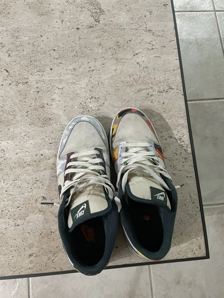 Nike Dunk Low SE Sail Multi-Camo TALLA 9 Para hombres Usado Foto 2 de 4