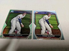 (2) 2023 Bowman CHASE DELAUTER (Cleveland) REFRACTOR rookies /499