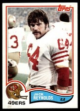 1982 Topps Jack Reynolds San Francisco 49ers #491