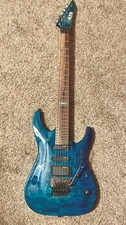 ESP NH-103QM  See Thru Blue Electric Guitar. 