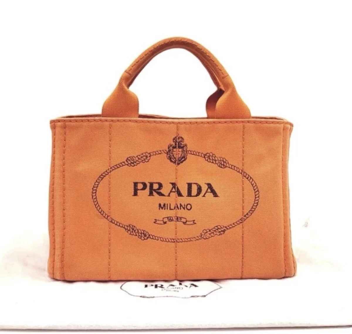 PRADA Canapa Tote Orange Bags & Handbags for Women for sale | eBay