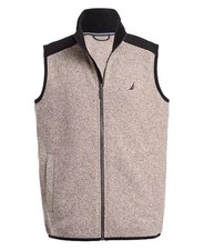 Nautica Boys Minos Full Zip Gray Fleece Vest Size 8 NWT MSRP 45