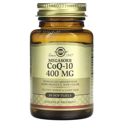 2 X Solgar, Megasorb CoQ-10, 400 mg, 30 Softgels
