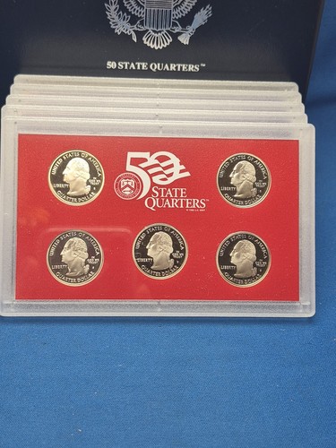 1999-2008 10 Year Run of State Quarters Proof Sets US Mint OGP, w/Collectors Box - 第 2/16 張圖片