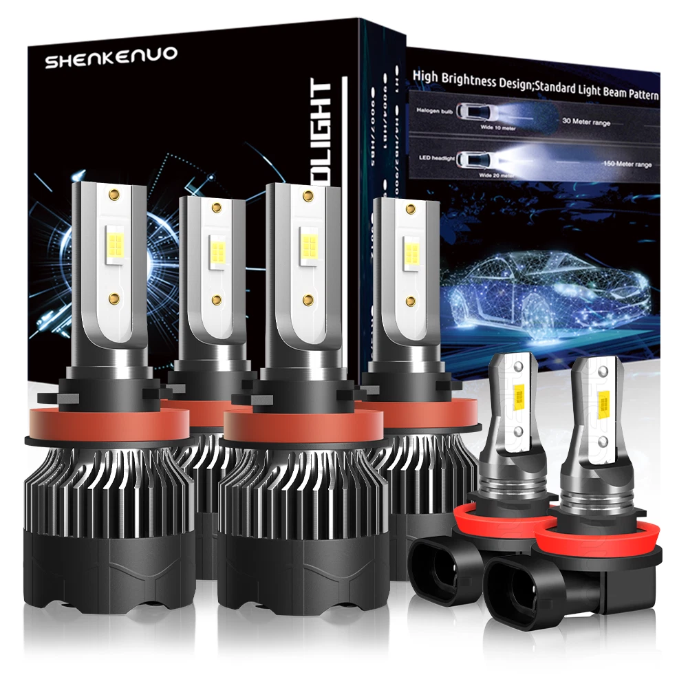 For Nissan Sentra 2013-2017 2018 2019 LED Headlight High/Low + Fog Lights Bulbs