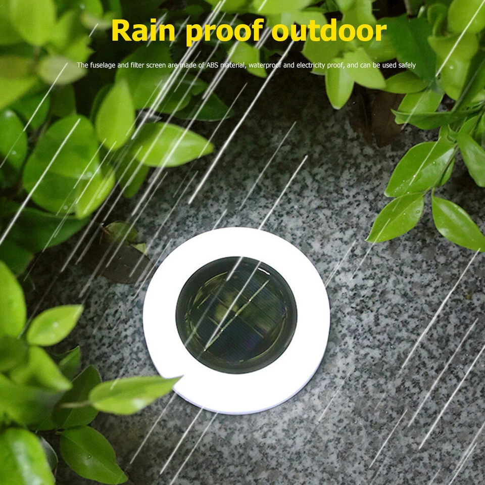 4x 8LED Solarleuchte Bodenstrahler Außen IP65 Gartenleuchten Garten Solarlampen - Bild 4 von 4