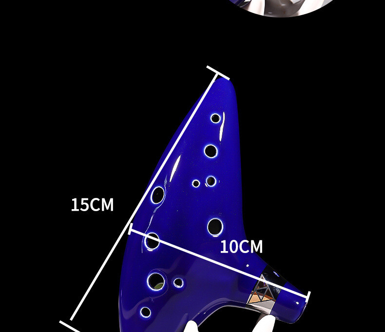 Ocarina Di Zelda In Ceramica A 12 Fori - Replica Triforce, Alto C, Perfetta Per Cosplay E Collezionisti