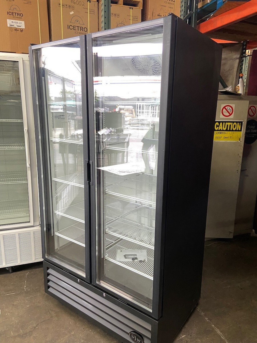 よしとページ NEW 2 Glass Door Cooler IDW G-37 NSF Display Refrigerator 115V On