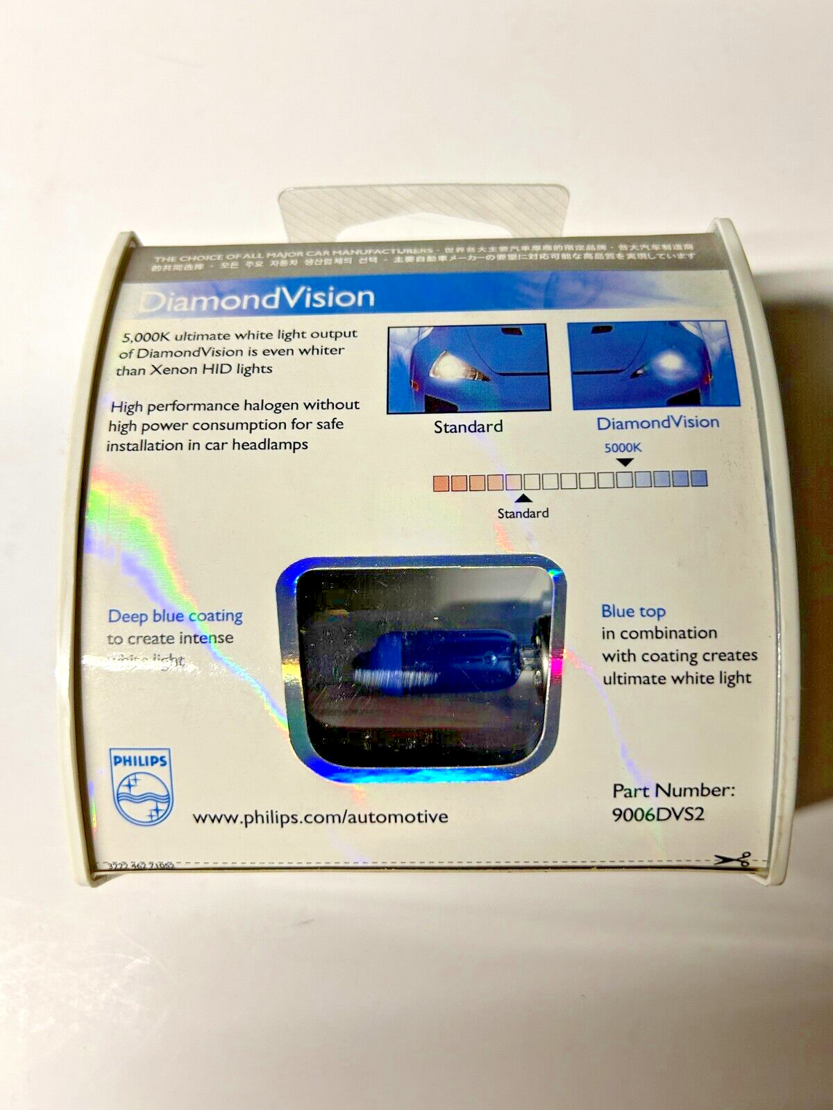 Philips Diamond Vision H7 5000K Halogen Headlight Bulb White Xenon Style