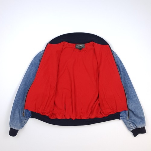 Polo Country Ralph Lauren Denim Jacket Small Men Made USA Vintage Bomber Lined - Picture 10 of 24