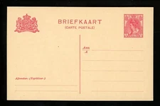 Postal Stationery H&G #52 Netherlands postal card 1910 Vintage