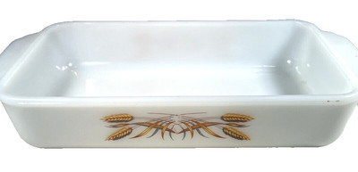 Anchor Hocking Fire King Golden Wheat Casserole Dish #410 1.5 qt