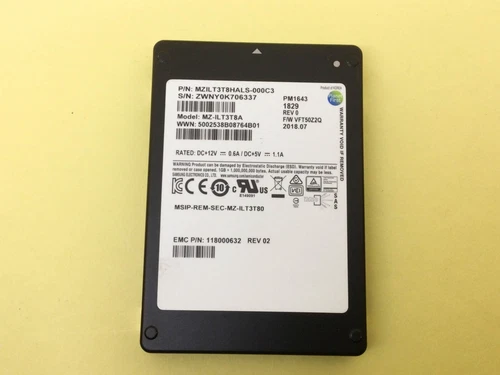 EMC Samsung PM1643 3.84TB SAS 12Gb/s 2.5'' SSD MZ-ILT3T8A