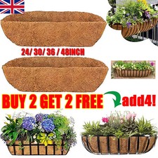 2+2free Trough Coco Liner Planting Flower Wall Hanging Basket Planter Window Box