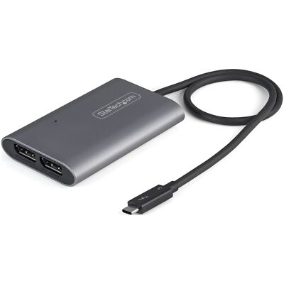StarTech.com Thunderbolt 3 to Dual DisplayPort Adapter DP 1.4 - Dual 4K 60Hz ...