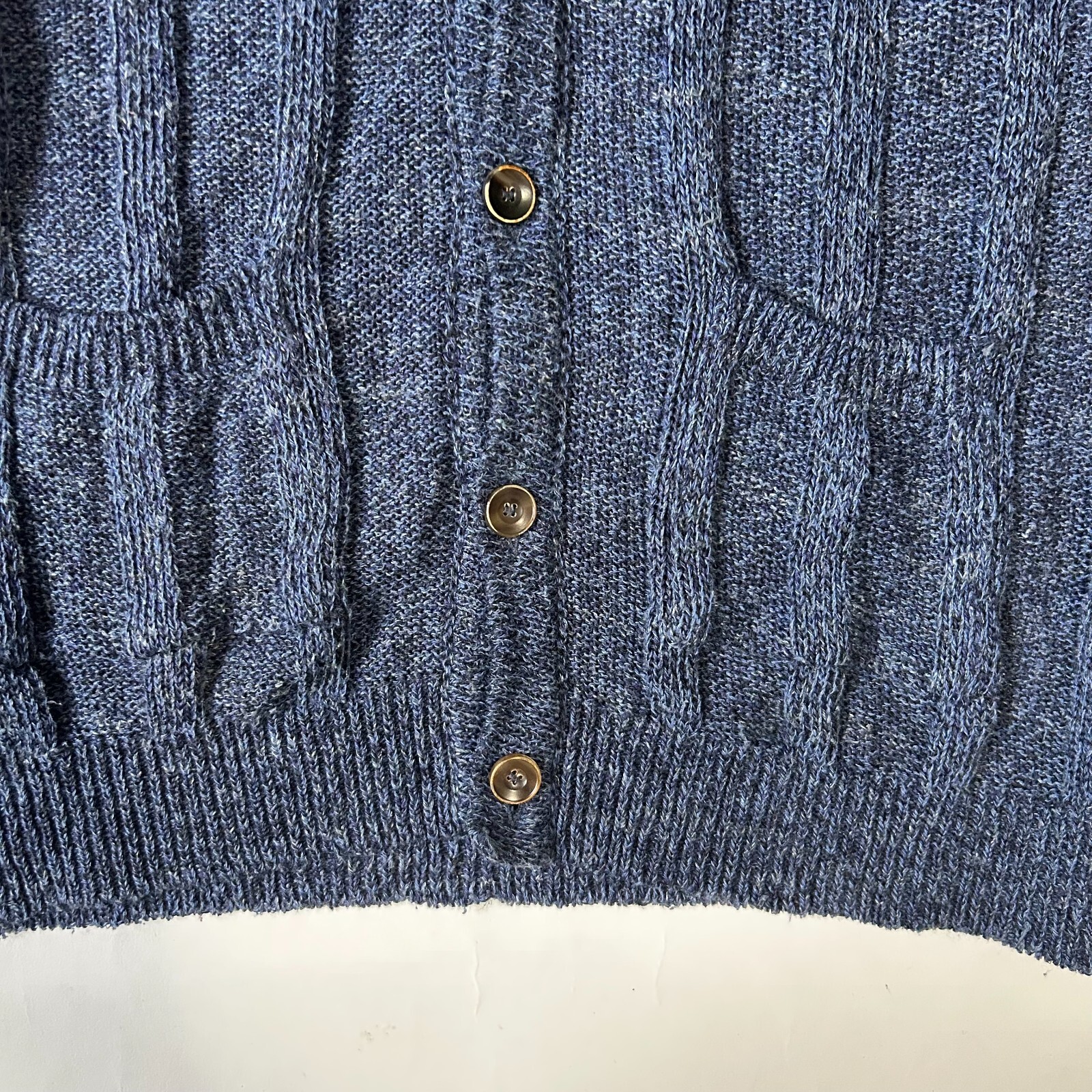 Seventy Sergio Tegon Womens size L Knit Flax / cotton cardigan sweater preppy image 6