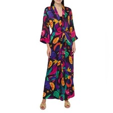 FARM Rio Mystic Jungle Wrap Jacket Dress Kimono Belt Vibrant Multi-color XL NWOT