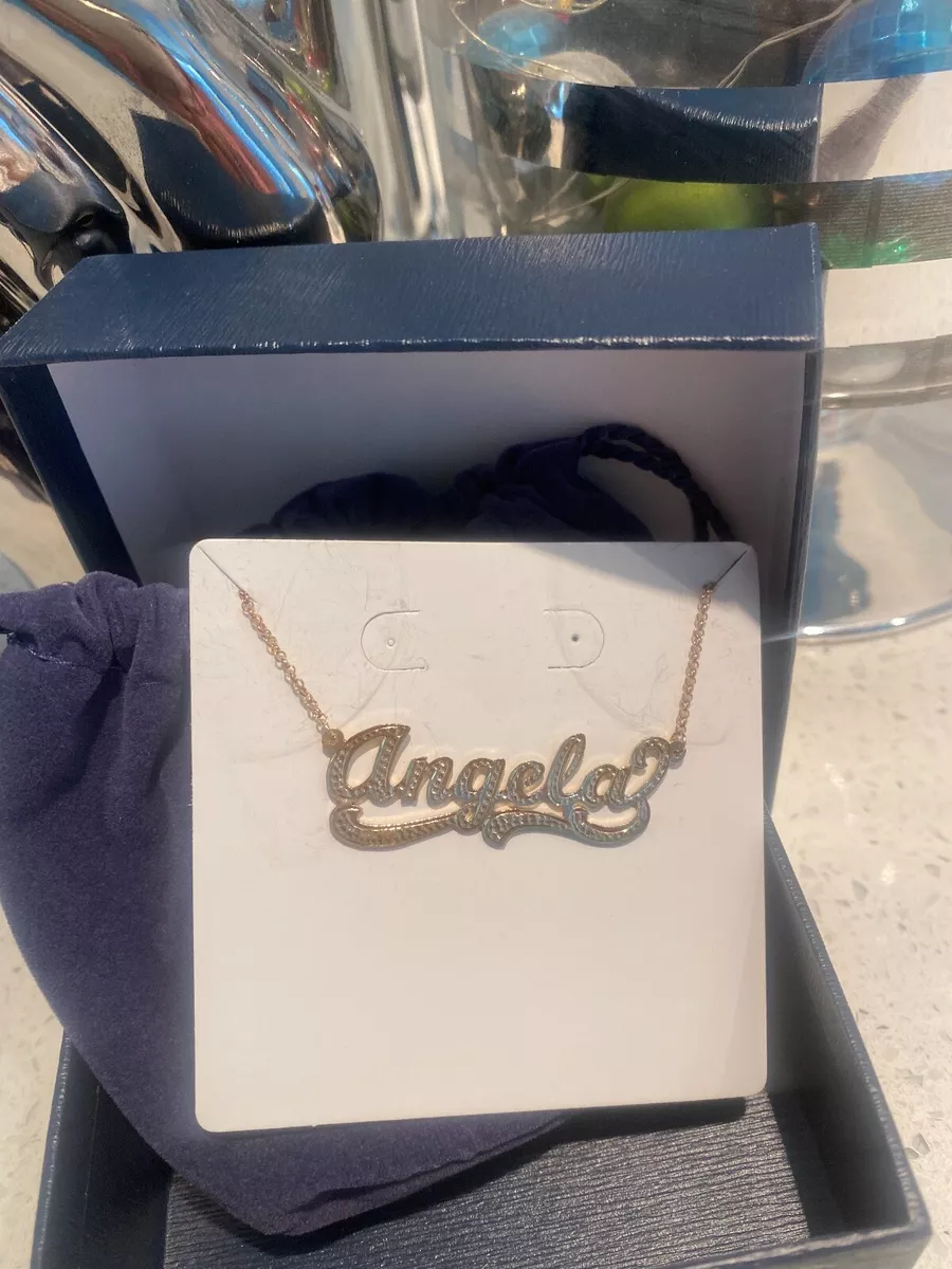 Angela name deals necklace