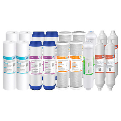 6-Stage Reverse Osmosis Water Filter Sediment Carbon Block Whole House Cartridge