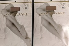 2 PAIR LANE BRYANT Plus Size DAYSHEER CONTROL TOP PANTYHOSE - BEIGE - SIZE C