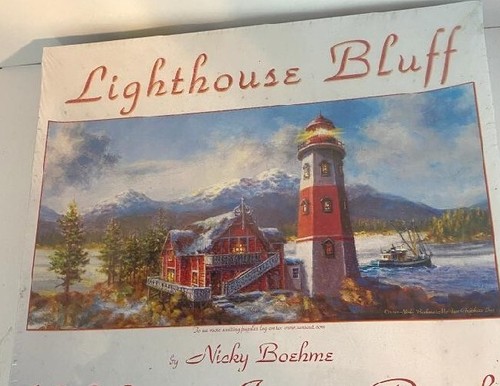 Lighthouse Bluff by Nicky Boehme 1000 Piece Jigsaw Puzzle 16x34 Sunsout New - Picture 4 of 4