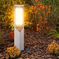 Stehleuchte Sockelleuchte AußEnlampe Wegeleuchte Standlampe Led Edelstahl Silber