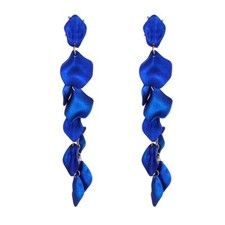 Retro Long Tassel Earrings Colorful Eardrop Petal Leaves Drop Earrings Women