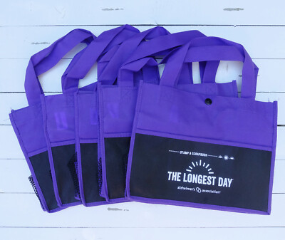 Carry All Caddy Tote Bags (5)  Alzheimer Purple Shopper Crafts Makeup Toiletries